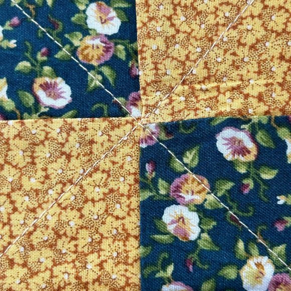 Lot of 3 Handmade Patchwork Quilt Morning Glory Throw Pillow Cover Couch Home - Picture 11 of 15